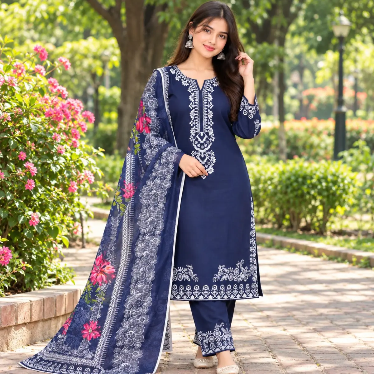 Premium Cotton Three Piece