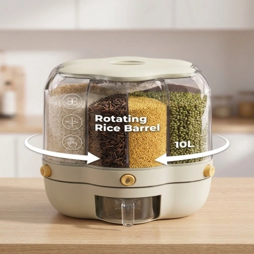 Rotating Rice & Grain Dispenser Barrel (10L)