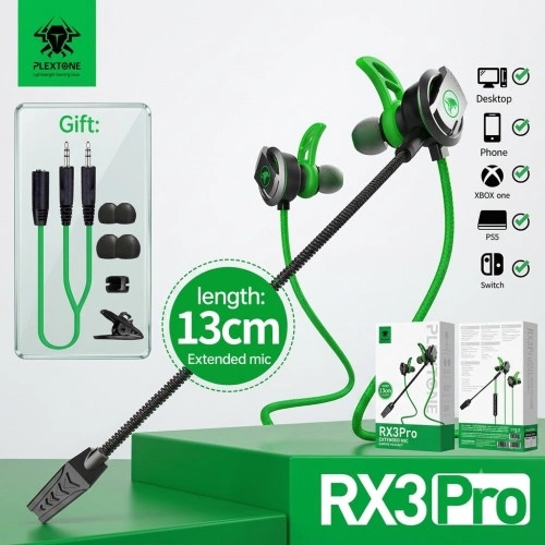 Plextone RX3 Pro Premium 13cm Long Mic Gaming Earphone