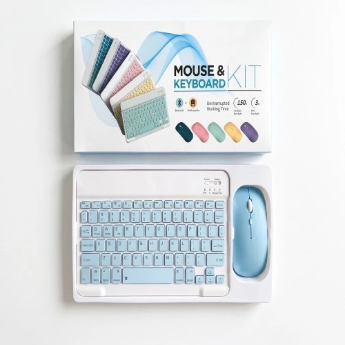 Rechargeable Bluetooth Keyboard and Mouse Combo Kit for Tablet, iPad & Phone