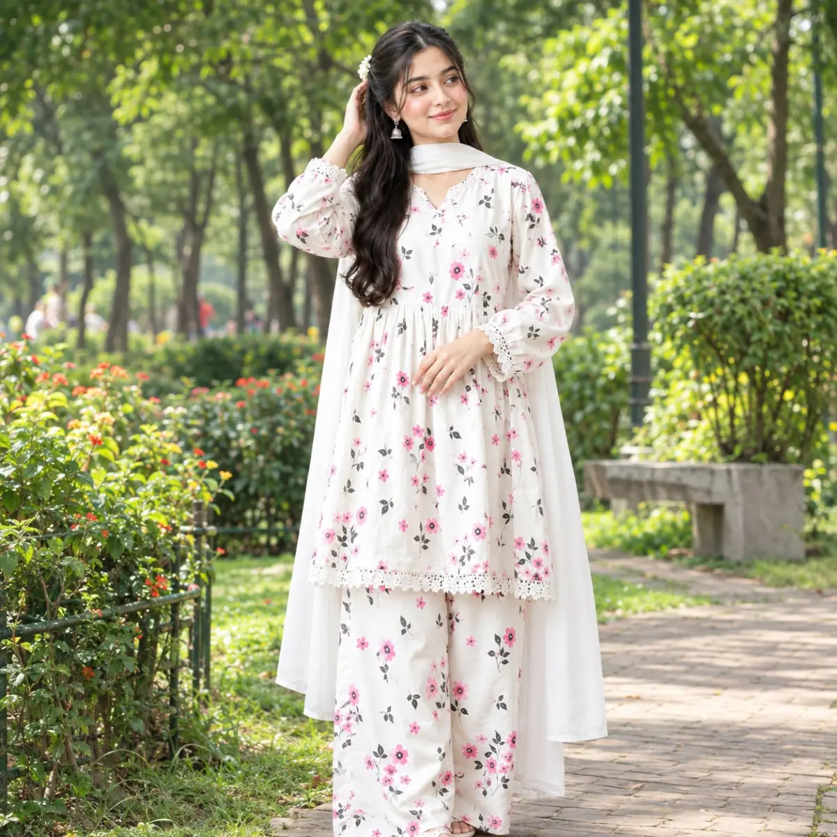 আনারকলি গ্রাউন থ্রি-পিস