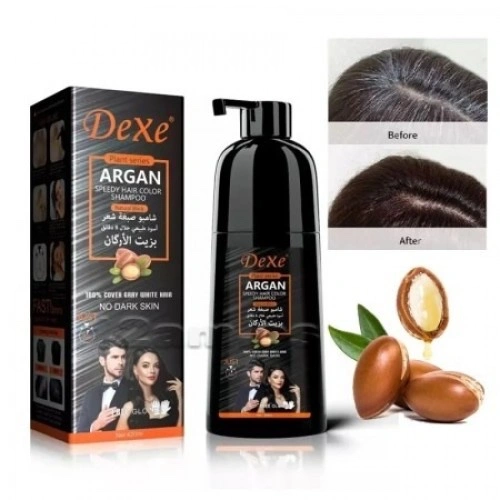 Dexe Argan Speedy Hair Color Shampoo Natural Black-420ml