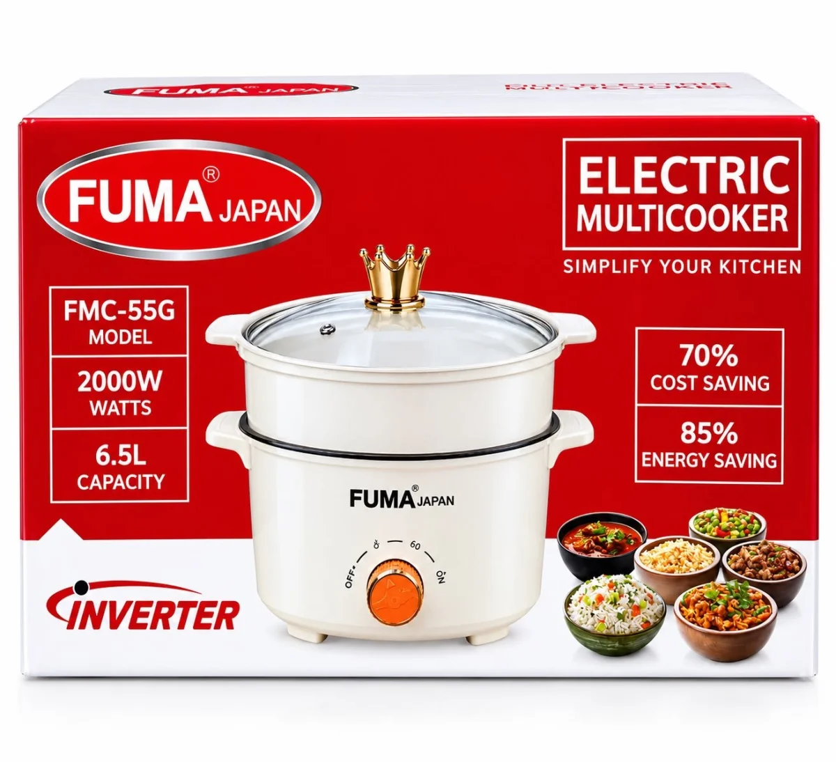 FUMA JAPAN MULTI-COOKER (6.5L ) (FMC-55G)
