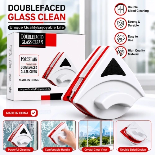 Magnetic Double-Sided Window Cleaner | Efficient Glass Cleaning Tool