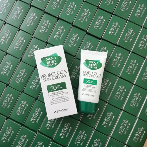 3W Clinic Project Cica Moisturizing Sun Cream SPF 50+ PA+++