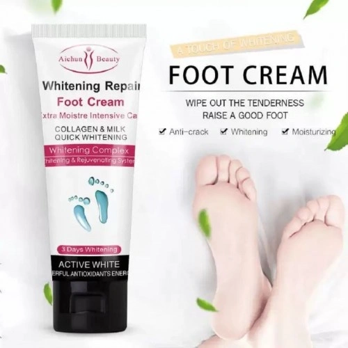 Aichun Beauty Foot Whitening Cream Moisture Collagen & Milk Massage Cracked Heels 100g