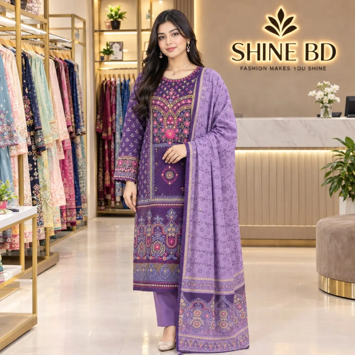Kar Chupi Boutique Unstitched Three Piece