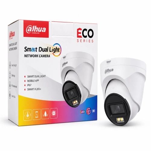 Dahua Smart Dual Light Eco Series IP67 Network Security | Smart H.265+ CCTV Camera