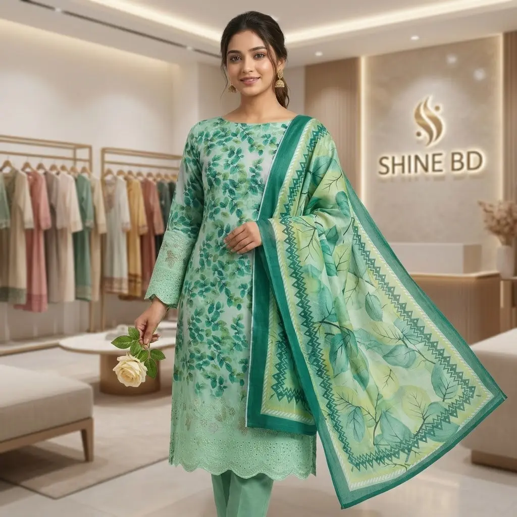 Unstitch Printed Three Piece