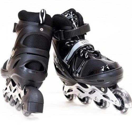Inline roller skates shoes Black & White - 1 Pair- Size (34-38) Best Price in Bangladesh