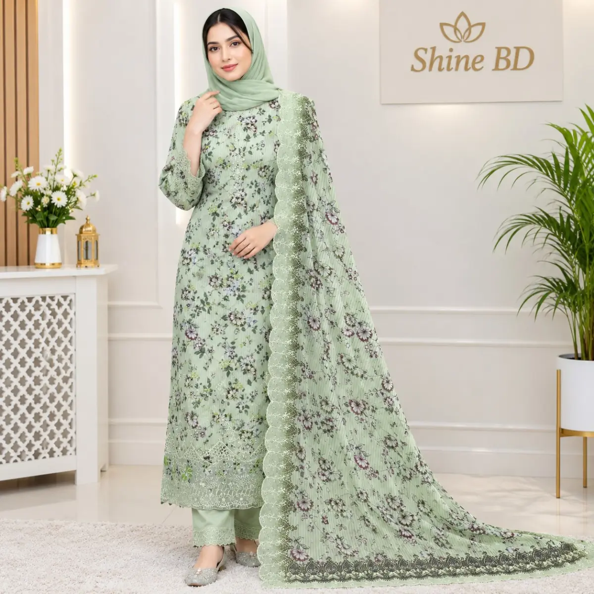 Unstitch Premium Quality Three Piece