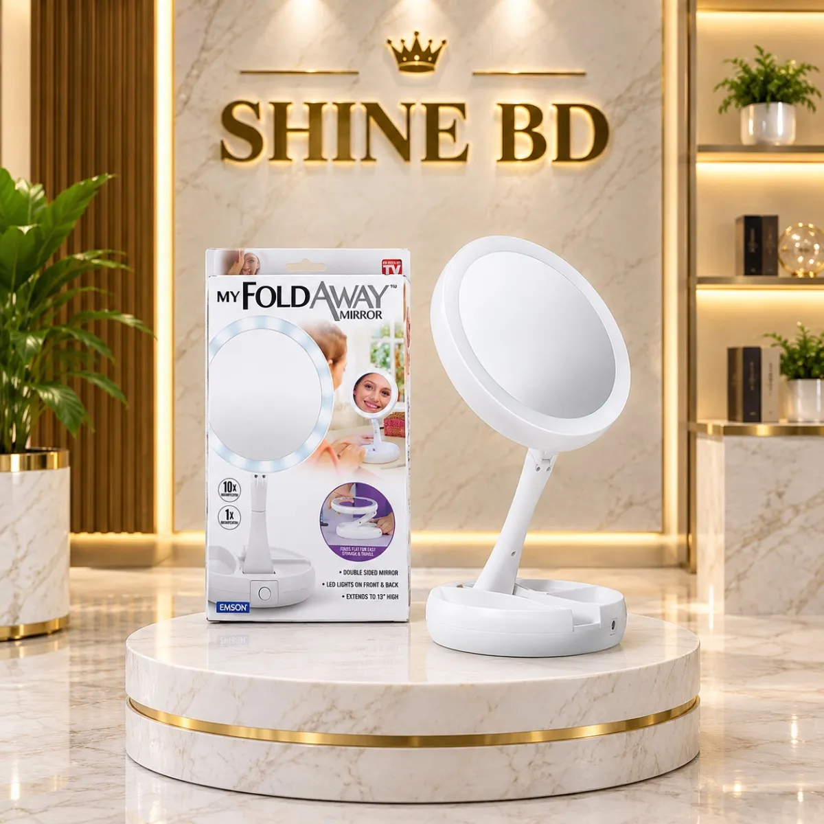 My Foldaway Mirror Led Makeup Double Sided Travel Mirror 10X Zoom