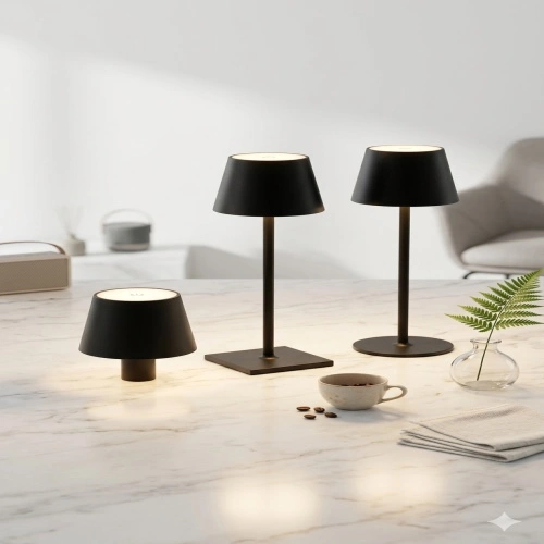 Modern Cordless LED Table Lamp - Rechargeable USB Touch Control Atmosphere Light