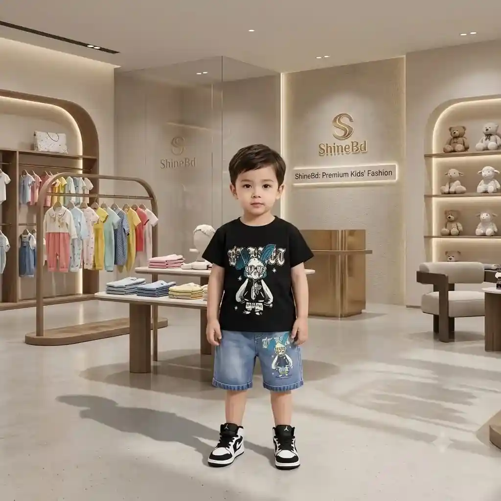Kids denim pent and t shirt