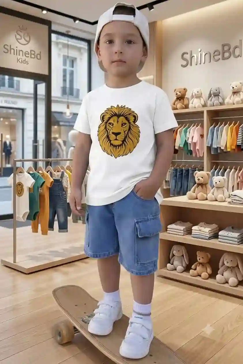 Kids denim pent and t shirt