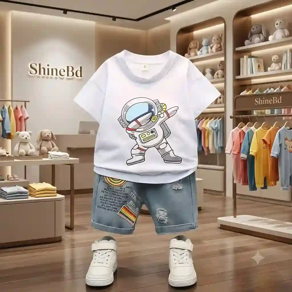 Kids denim pent and t shirt