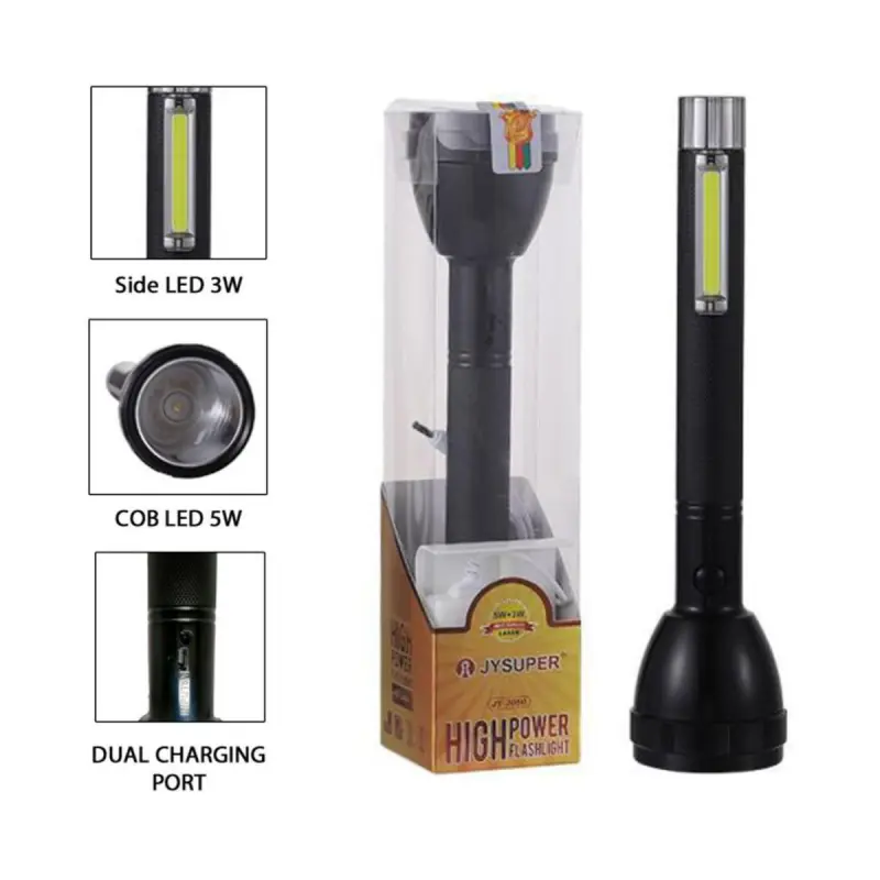 High Power Flashlight Super Bright Torch Light[5W+3W]LED Spotlight