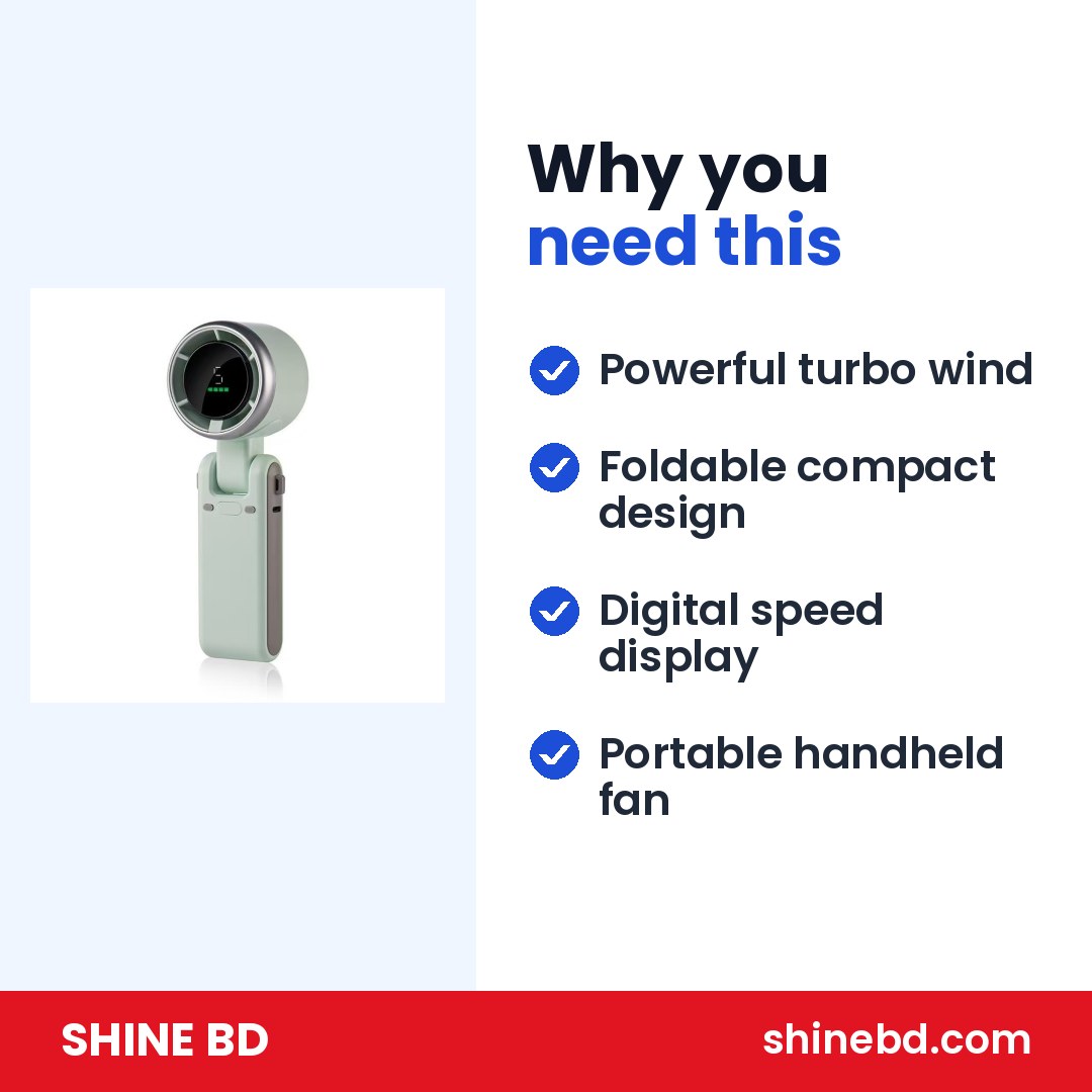 Foldable Powerful Winds Turbo Fan - Multy Color