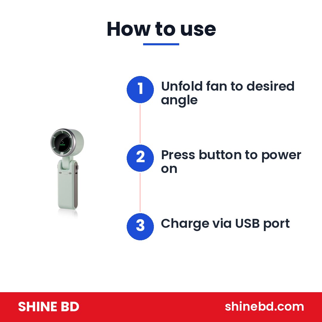 Foldable Powerful Winds Turbo Fan - Multy Color