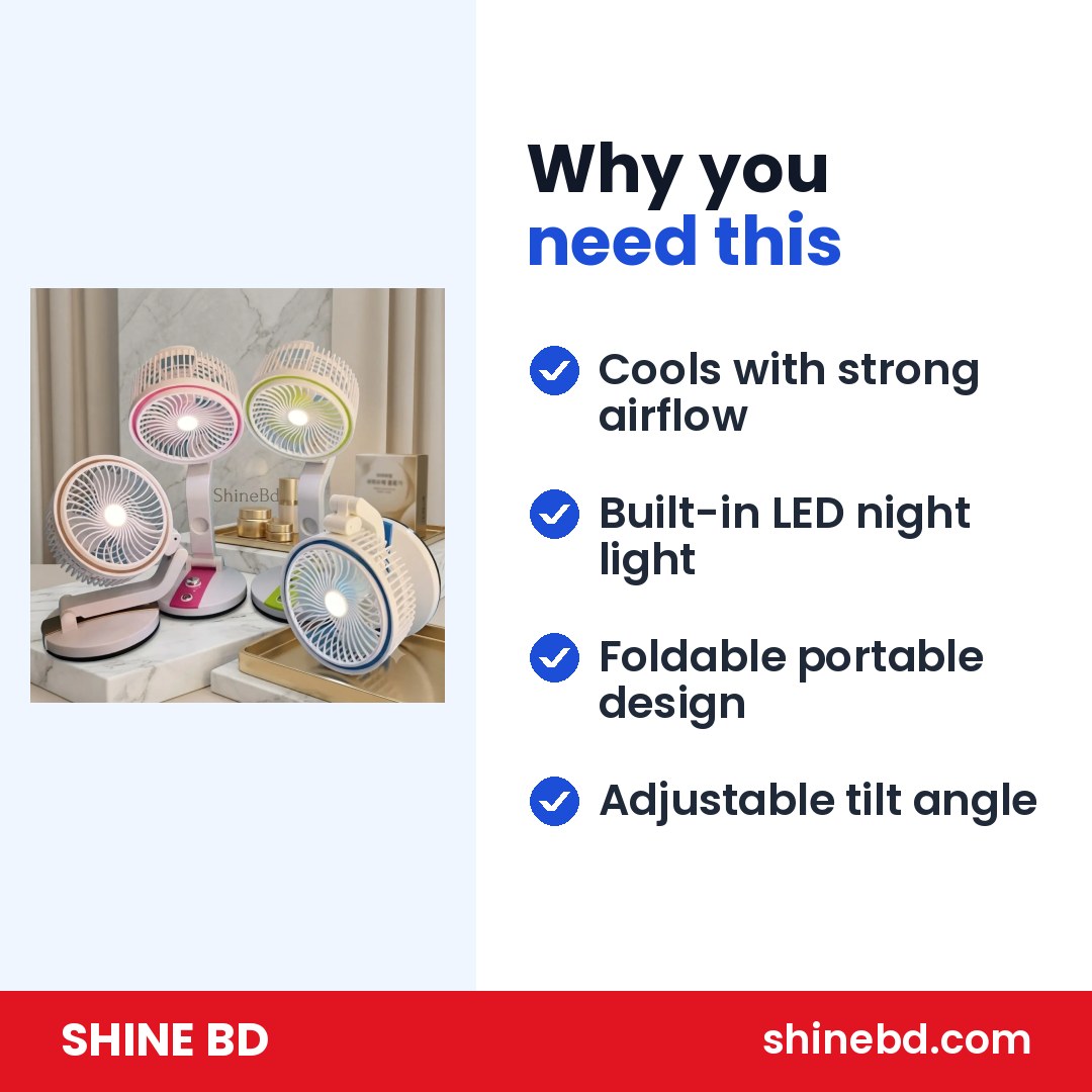 Led light folding fan (lr)