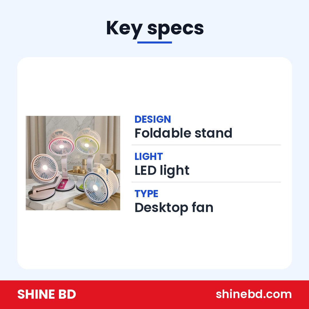 Led light folding fan (lr)