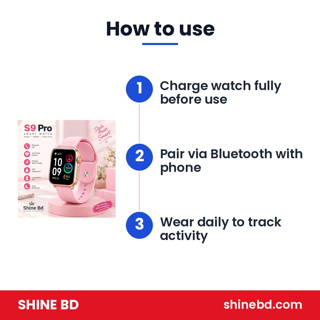 S9 Pro Smartwatch – 2.19″ HD Display & Bluetooth Calling