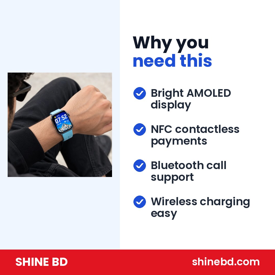 S10 Max Laxasfit Smart Watch 2.29 Inch AMOLED Display NFC Bluetooth Call Wireless Charging