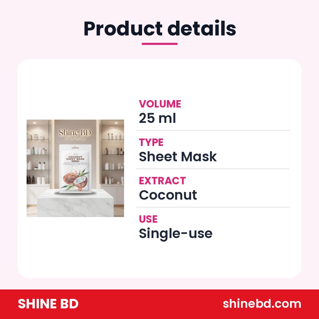 Tenzero Sheet Mask 25 ml - COCONUT