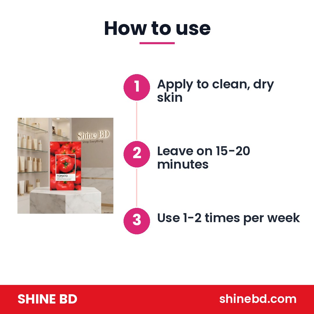 Tenzero Sheet Mask Wrinkle Improvement 25 ml - TOMATO