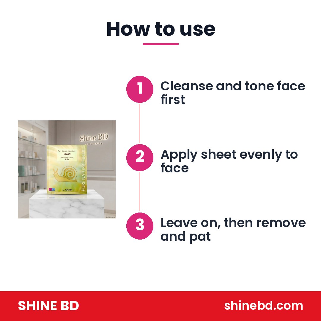 The Saem Pure Natural Mask Sheet Snail 20 ml
